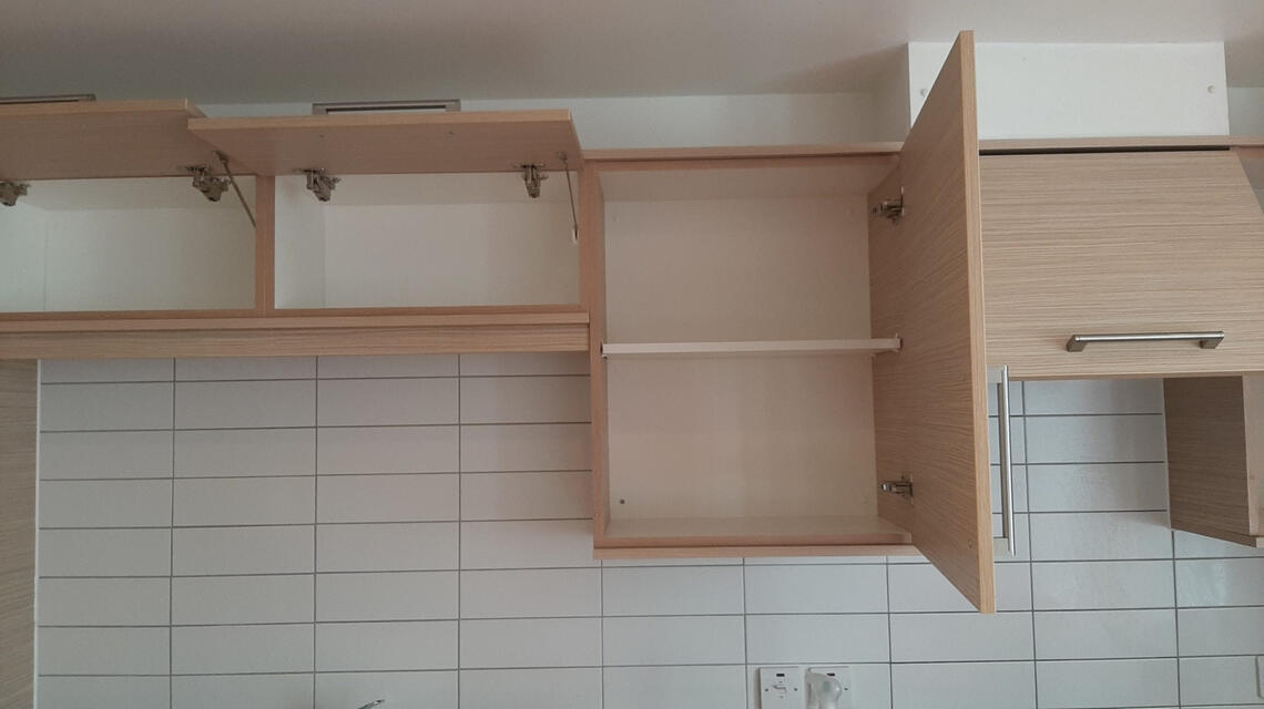 cleaned kitchen cupboard